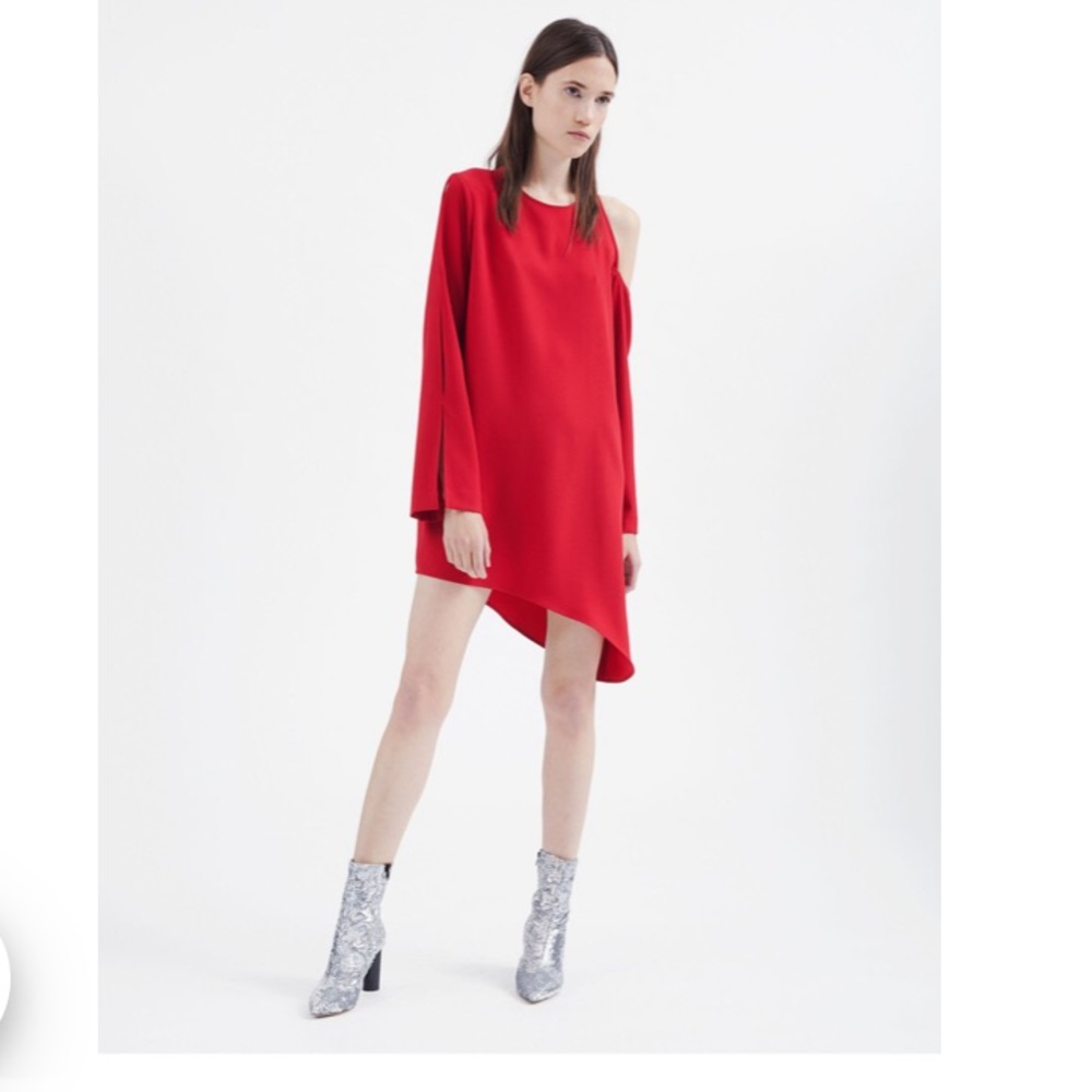 IRO
Women's Red Awati Cutout-shoulder Shift Dress